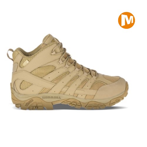 Merrell Moab 2 Mid Tactical Waterproof Sicherheitsschuhe Herren HellBraun [DE-XAPWI]